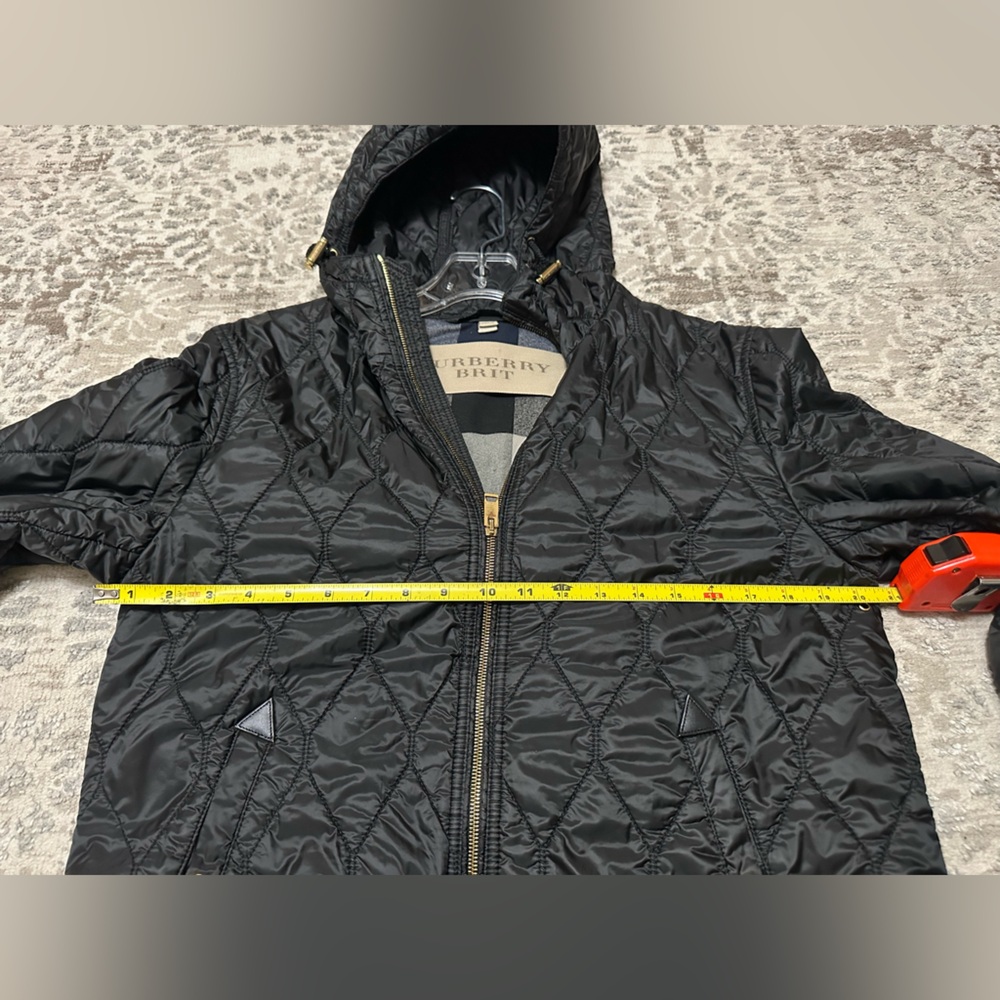 Burberry Brit Black and Gold Quilted Jacket with Hood - Picture 15 of 17